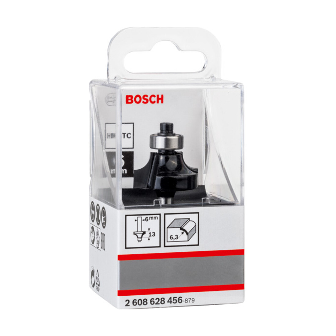 Bosch afrondfrees 6 mm R1 6,3 mm D 25,4 L 13,1 mm G 54 mm