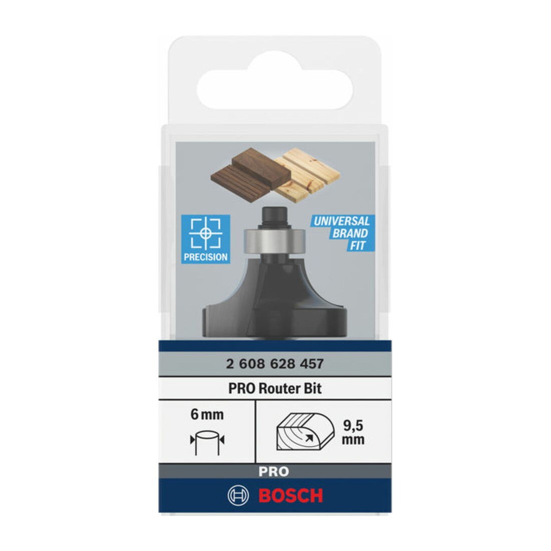 Bosch afrondfrees 6 mm R1 9,5 mm D 31,8 mm L 16,2 mm G 57 mm