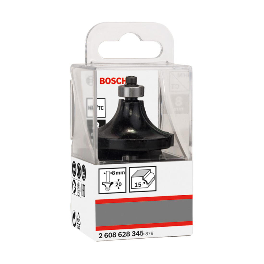 Bosch afrondfrees Standard for Wood 8 mm R1 15 mm L 22 mm G 66 mm