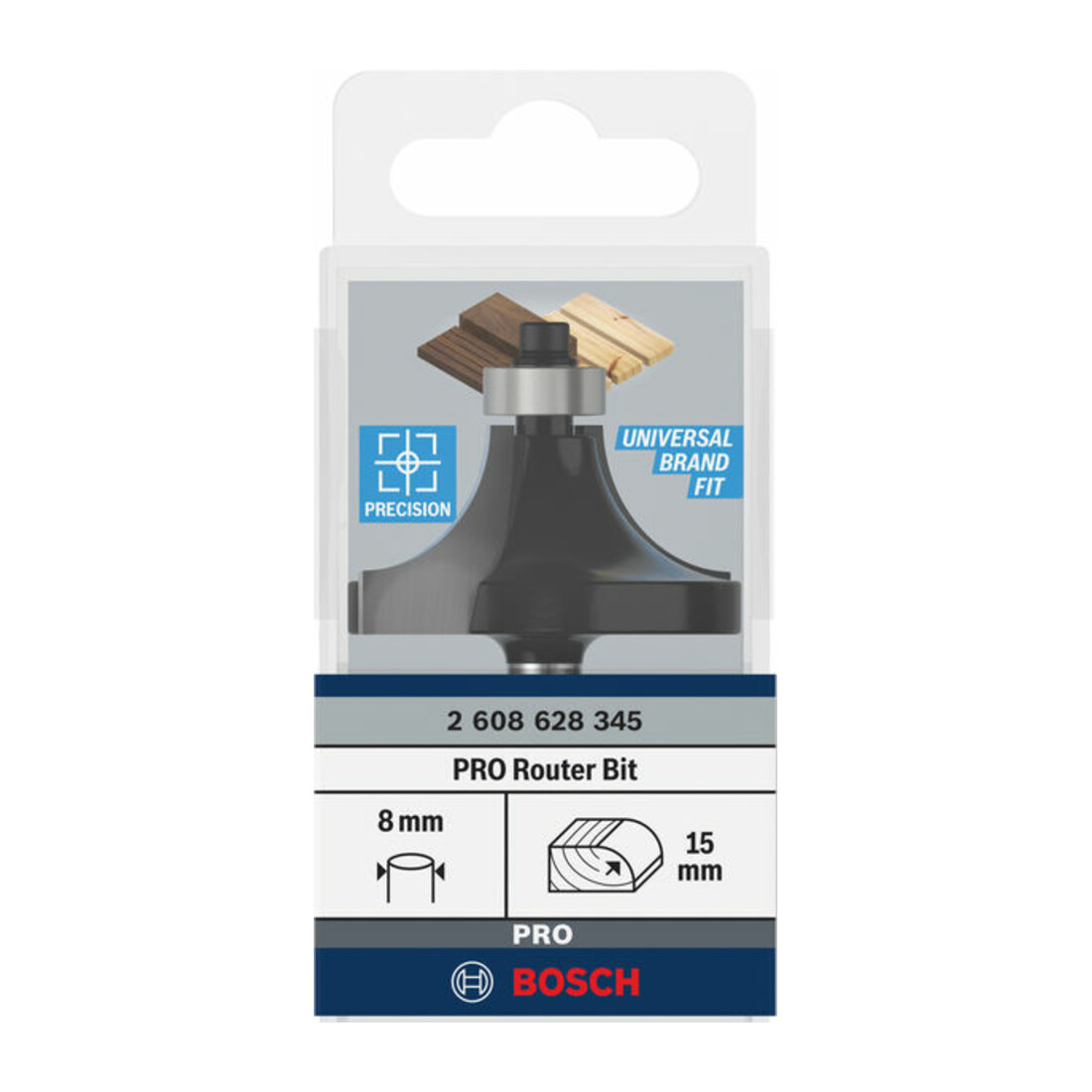Bosch afrondfrees Standard for Wood 8 mm R1 15 mm L 22 mm G 66 mm
