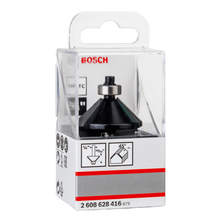Bosch afschuin-/inloopfrees 1/4", D1 34,9 mm B 13 mm L 14,6 mm G 56 mm 45°