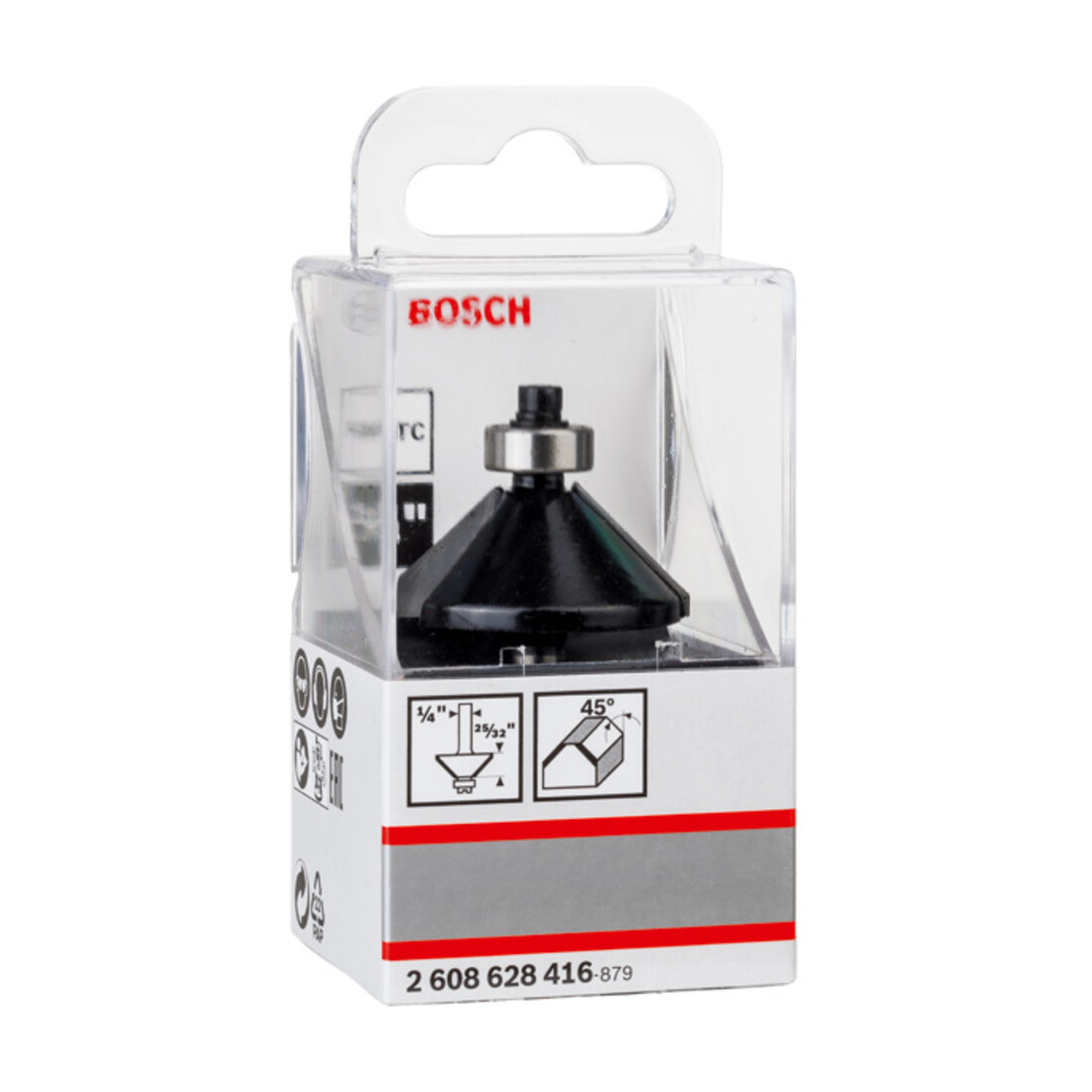 Bosch afschuin-/inloopfrees 1/4", D1 34,9 mm B 13 mm L 14,6 mm G 56 mm 45°