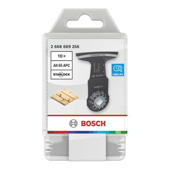 Bosch AII 65 APC Holz Tauchsägeblatt, Starlock, 65 x 40 mm, 10-tlg.