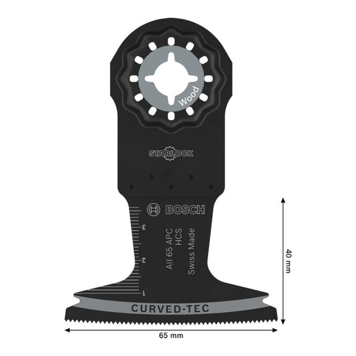 Bosch AII 65 APC Holz Tauchsägeblatt, Starlock, 65 x 40 mm, TU25