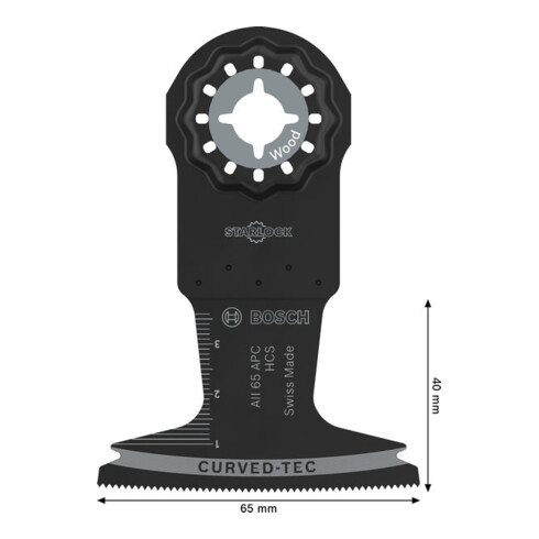 Bosch AII 65 APC Hout invalzaagblad, Starlock, 65 x 40 mm, 10-dlg.