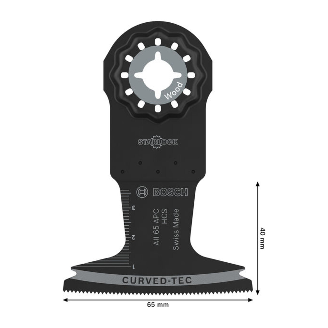 Bosch AII 65 APC Hout invalzaagblad, Starlock, 65 x 40 mm, 10-dlg.