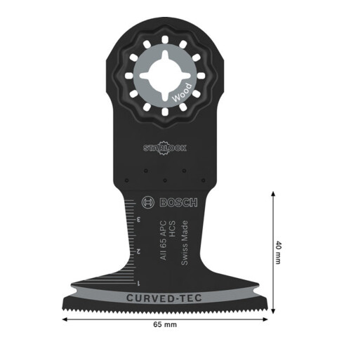 Bosch AII 65 APC Hout invalzaagblad, Starlock, 65 x 40 mm