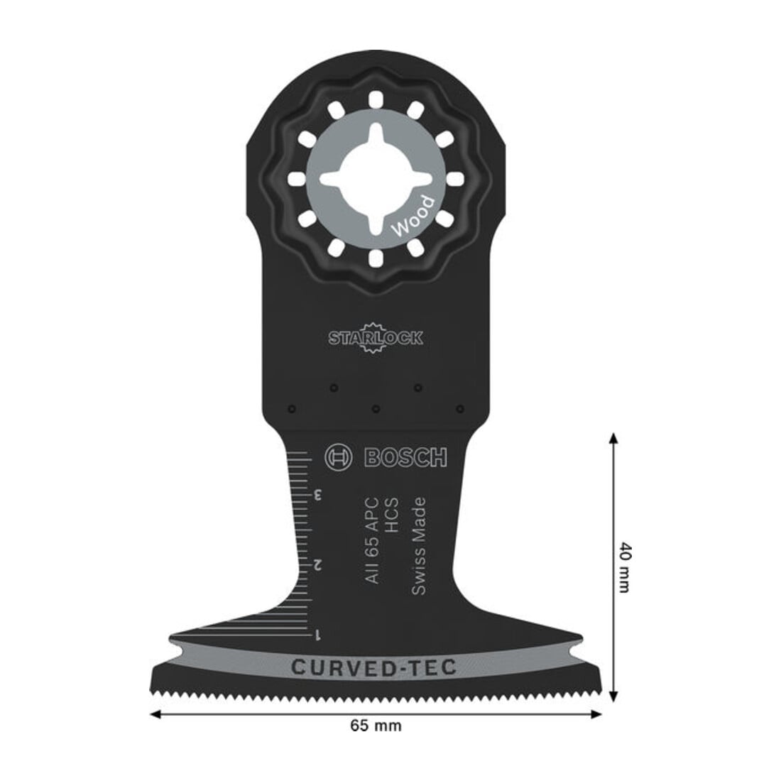 Bosch AII 65 APC Hout invalzaagblad, Starlock, 65 x 40 mm
