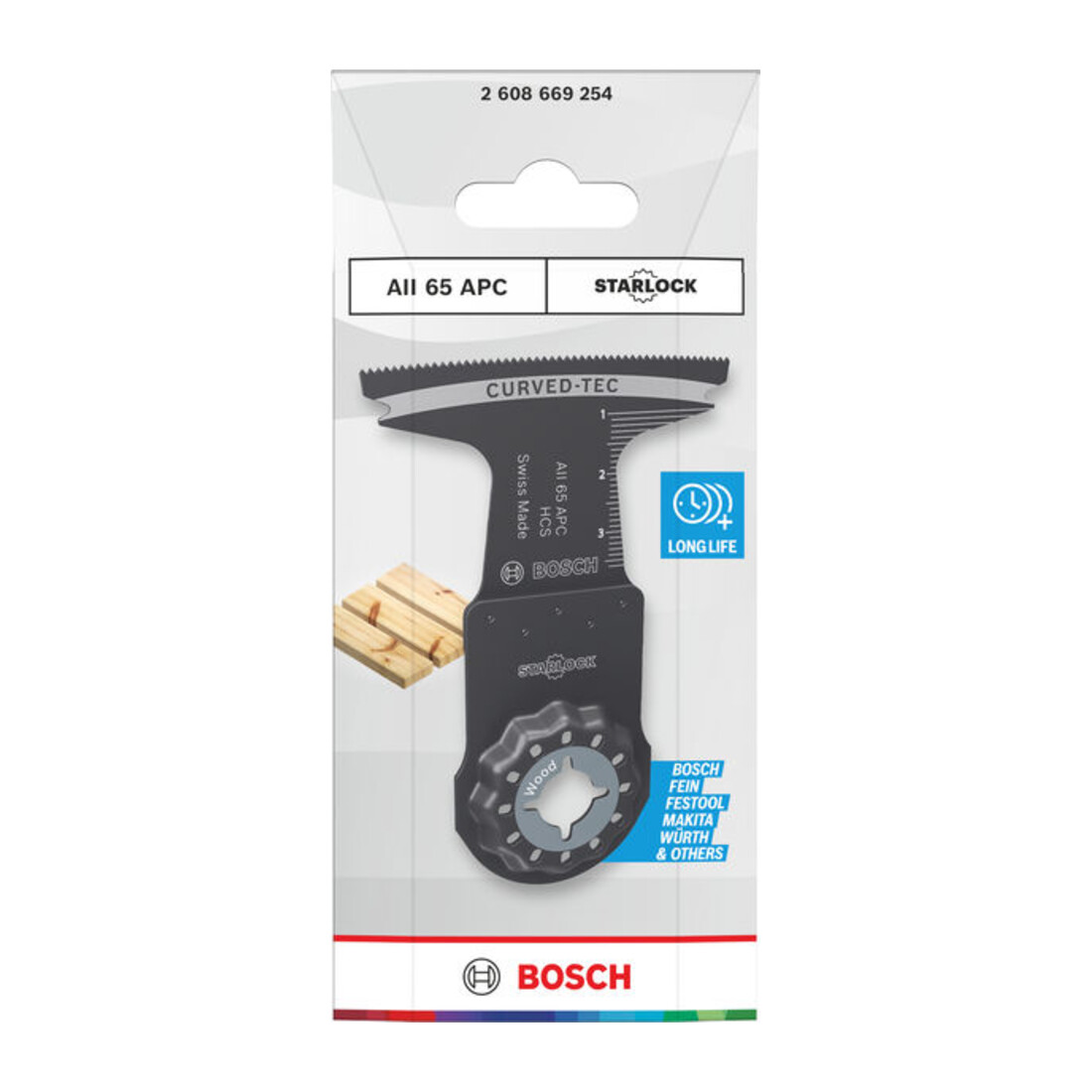 Bosch AII 65 APC Lama per sega a immersione legno, Starlock, 65 x 40 mm