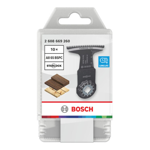 Bosch AII 65 BSPC hout invalzaagblad, Starlock, 65 x 40 mm, 10-dlg.