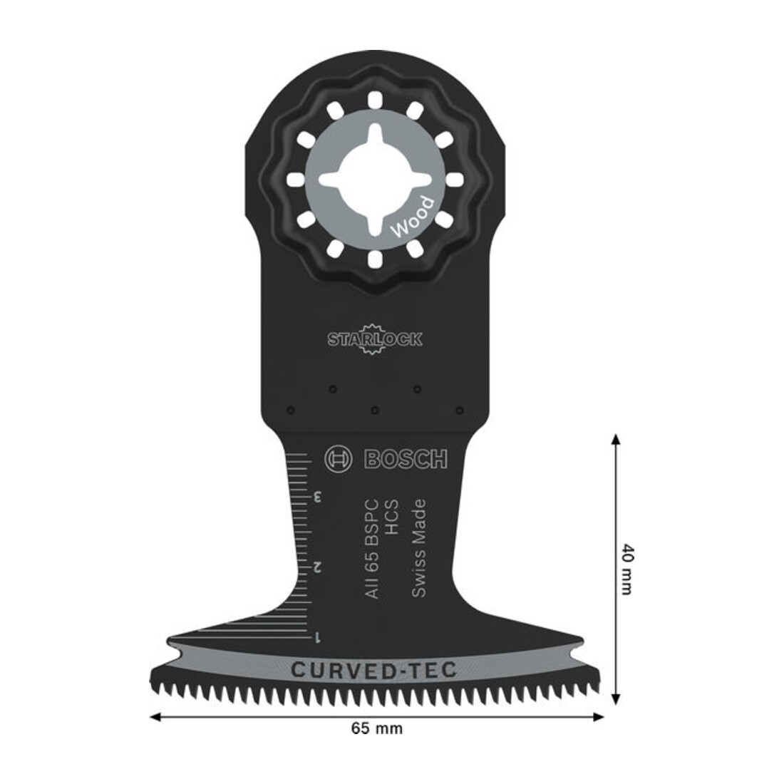 Bosch AII 65 BSPC hout invalzaagblad, Starlock, 65 x 40 mm, 10-dlg.