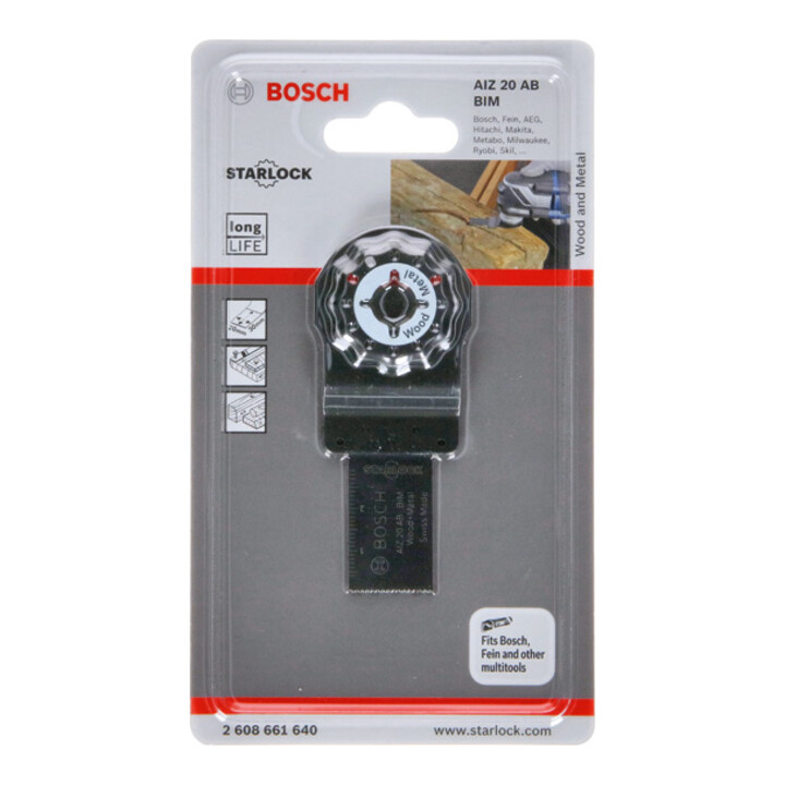 Bosch Inkepzaagblad AIZ 20 AB Metaal, BIM, 20 x 20 mm