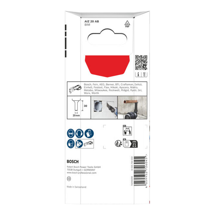 Bosch AIZ 20 AB Multi-materiaal invalzaagblad, Starlock, 20 x 30 mm, 5-dlg.
