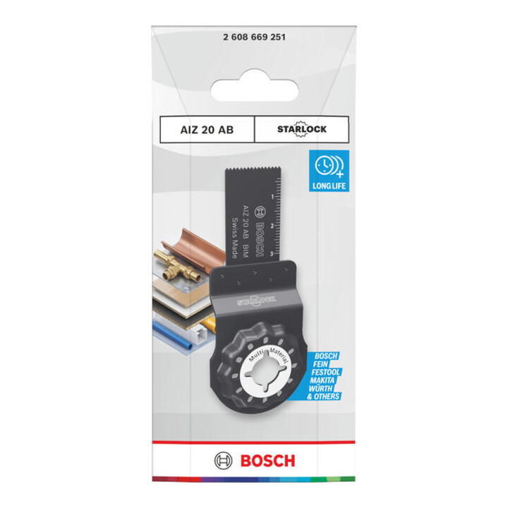 Bosch AIZ 20 AB Multi Material Tauchsägeblatt, Starlock, 20 x 30 mm