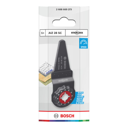 Bosch AIZ 28 SC Kunststof snijder, Starlock, 28 x 40 mm, 5-dlg.