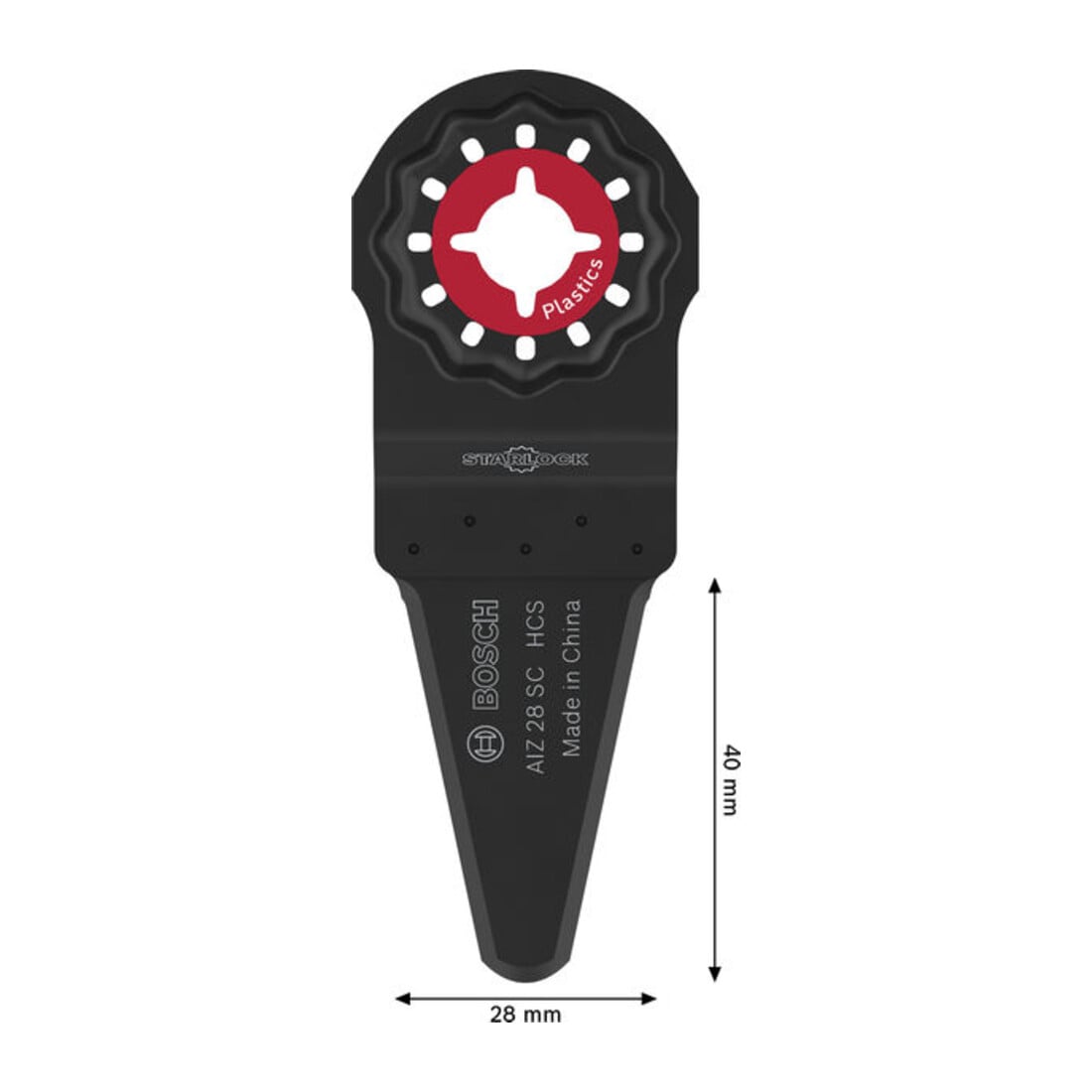 Bosch AIZ 28 SC lama per plastica, Starlock, 28 x 40 mm, 5 pezzi
