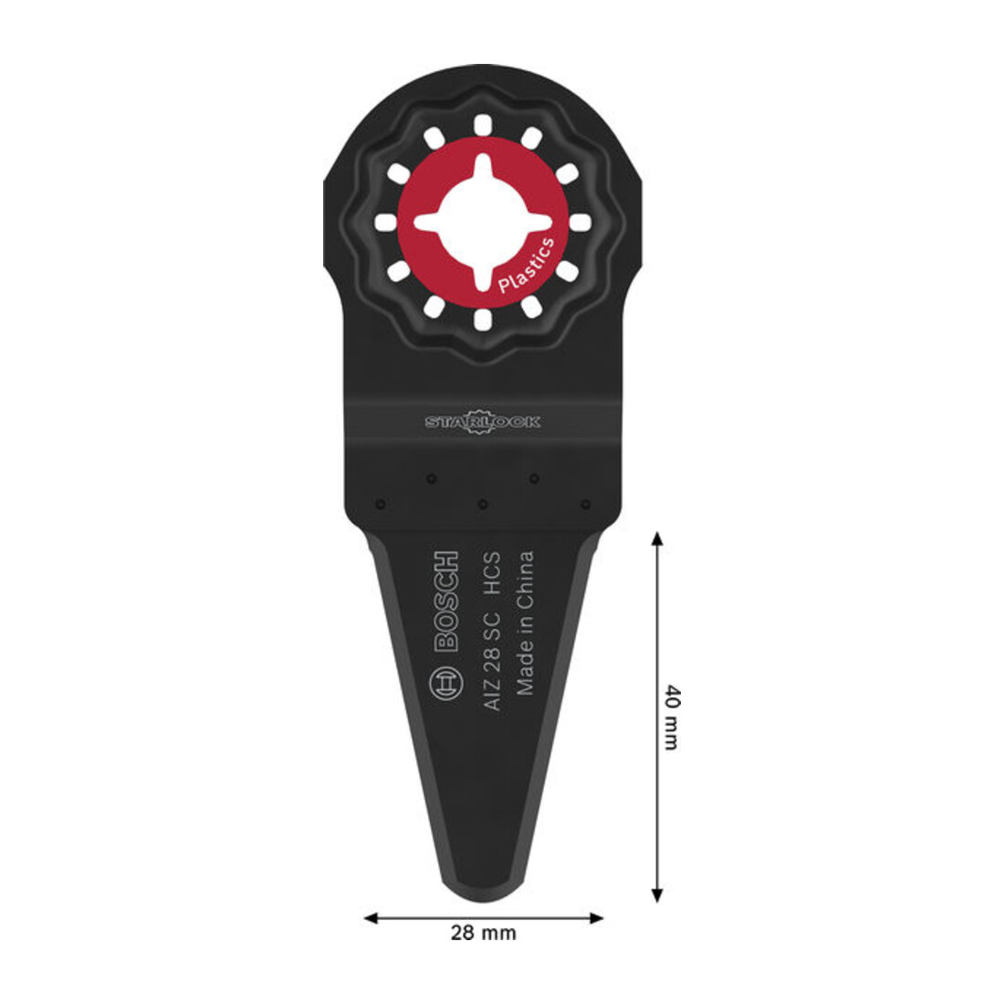 Bosch AIZ 28 SC lame de scie en plastique, Starlock, 28 x 40 mm, TU25