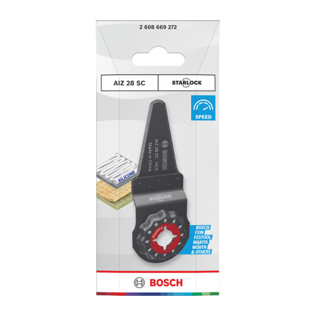 Bosch AIZ 28 SC taglierina in plastica, Starlock, 28 x 40 mm