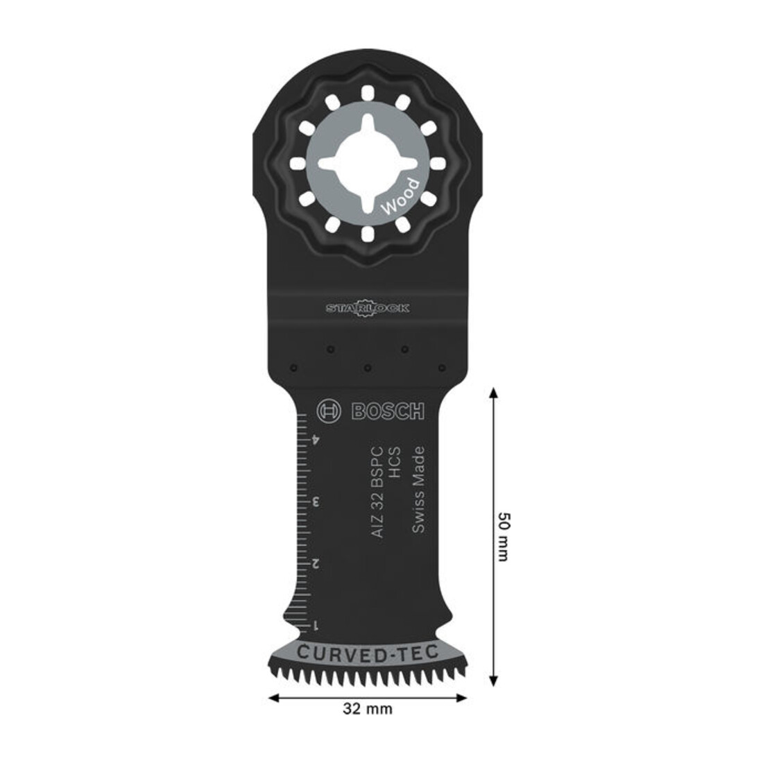 Bosch AIZ 32 BSPC Lama per sega a immersione legno, Starlock, 32 x 50 mm, 5 pezzi