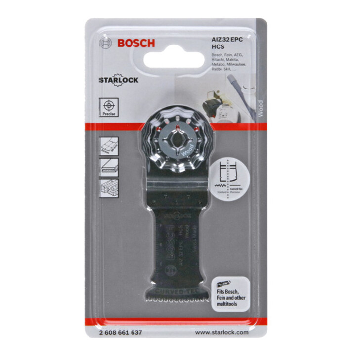 Bosch Inkortsägeblad AIZ 32 EC Wood, HCS, 50 x 32 mm