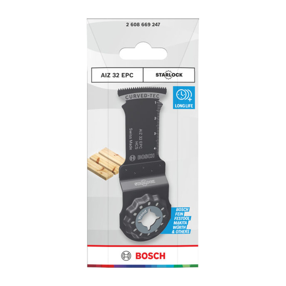 Bosch AIZ 32 EPC Lama da sega a immersione per legno, Starlock, 32 x 60 mm
