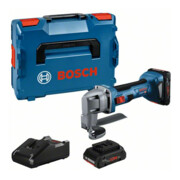 Bosch Akku-Blechschere GSC 18V-16 E, 2 Akku ProCORE18V, Schnelladeg. u. L-BOXX