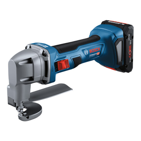 Bosch Akku-Blechschere GSC 18V-16 E, 2 Akku ProCORE18V, Schnelladeg. u. L-BOXX