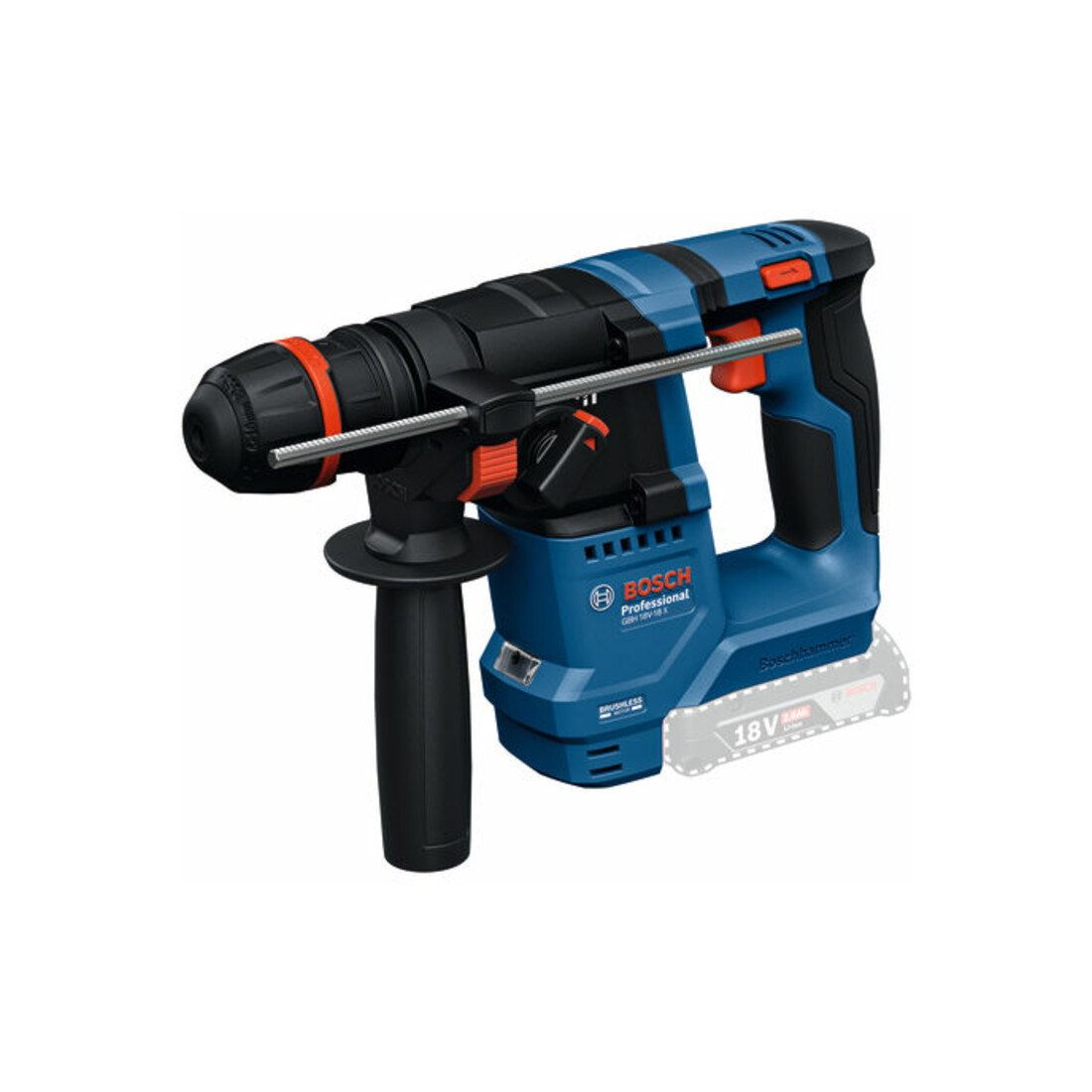 Bosch Akku-Bohrhammer mit ONECHUCK GBH 18V-18 X in L-BOXX