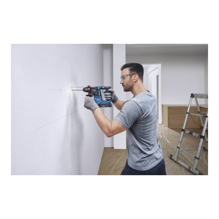 Bosch Akku-Bohrhammer mit SDS plus GBH 18V-18, 2 x Akku GBA 18V 2.0Ah,Handwerkerkoffer
