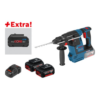 Bosch Akku-Bohrhammer mit SDS-plus GBH 18V-26 F, 2 x 5,0 Ah, ProCORE18V 8,0 Ah, L-BOXX