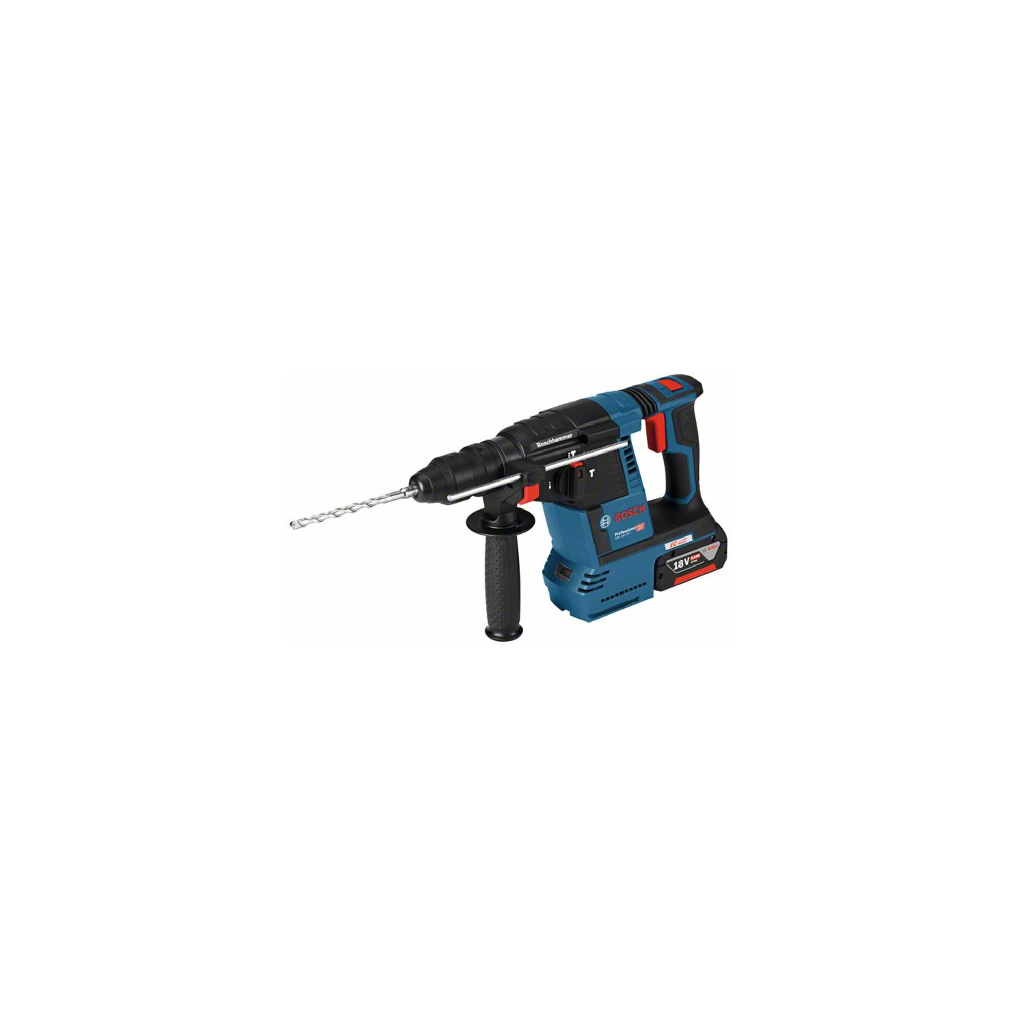 BOSCH Akku-Bohrhammer mit SDS plus GBH 18V-26 F mit 2 x 5,0 Ah Li-Ion Akku L-BOXX