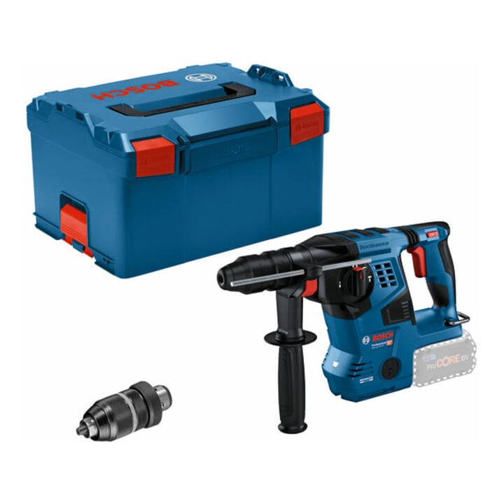 Set Bosch Akku-Bohrhammer mit SDS plus GBH 18V-28 CF, L-BOXX 238 + 11-tlg SDS plus-1 Hammerbohrer- und Meißel-Set