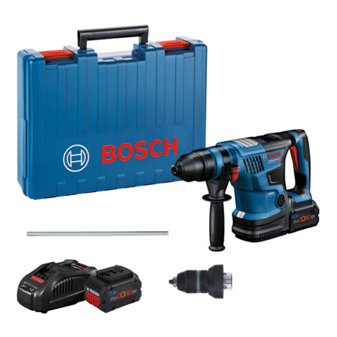 Bosch Akku-Bohrhammer mit SDS plus GBH 18V-34 CF, 2 Akkus und Ladegerät