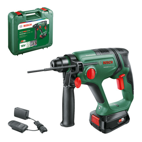 Bosch Akku-Bohrhammer UniversalHammer 18V, 1 Akku PBA 18 V 2.5 Ah, Ladg. u. Koff.