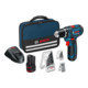 Bosch Akku-Bohrschrauber GSR 12 V mit 2 x 2 Ah Akkus und ZB in Tasche-1