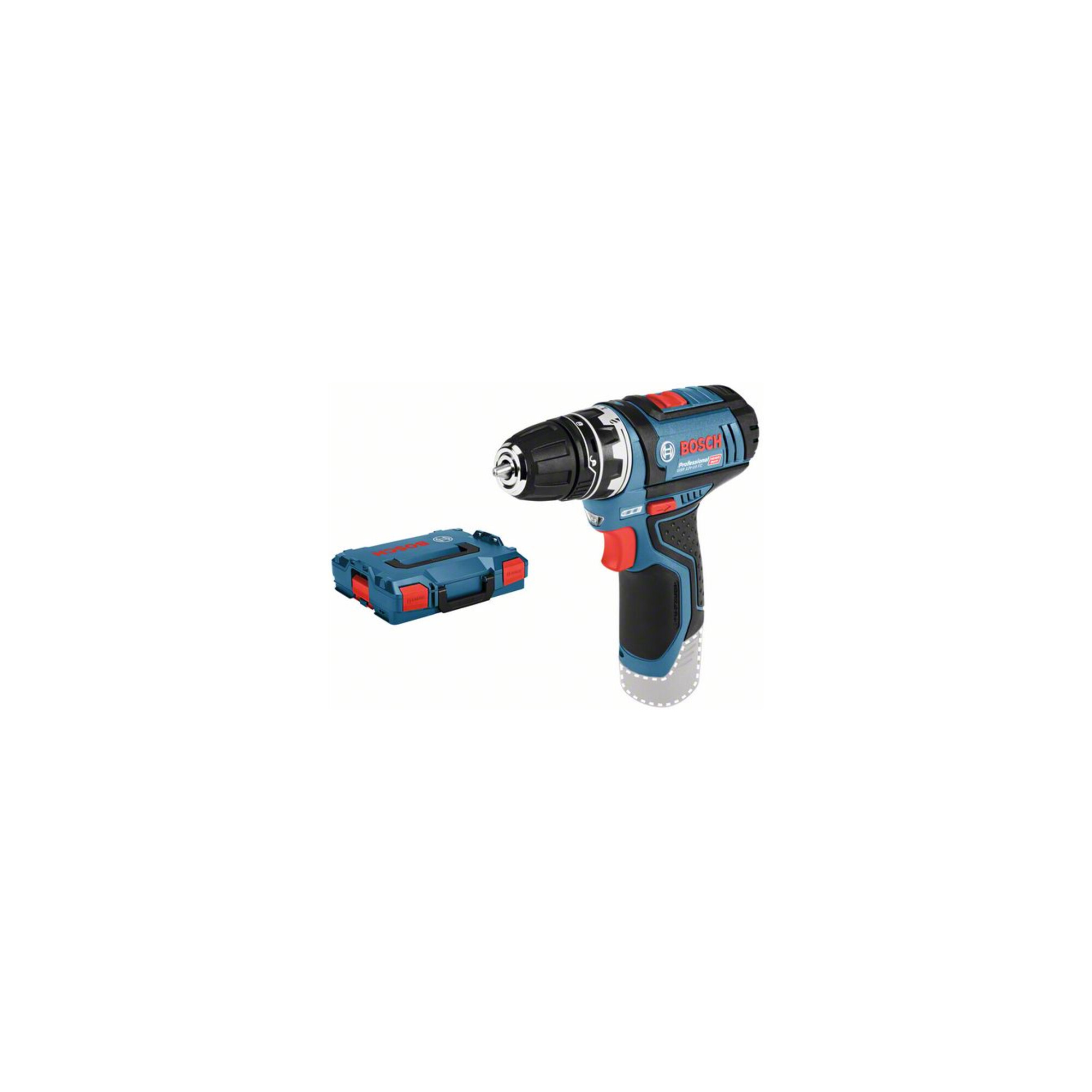 BOSCH Akku-Bohrschrauber GSR 12V-15 FC Solo Version 1 Aufsatz L-BOXX
