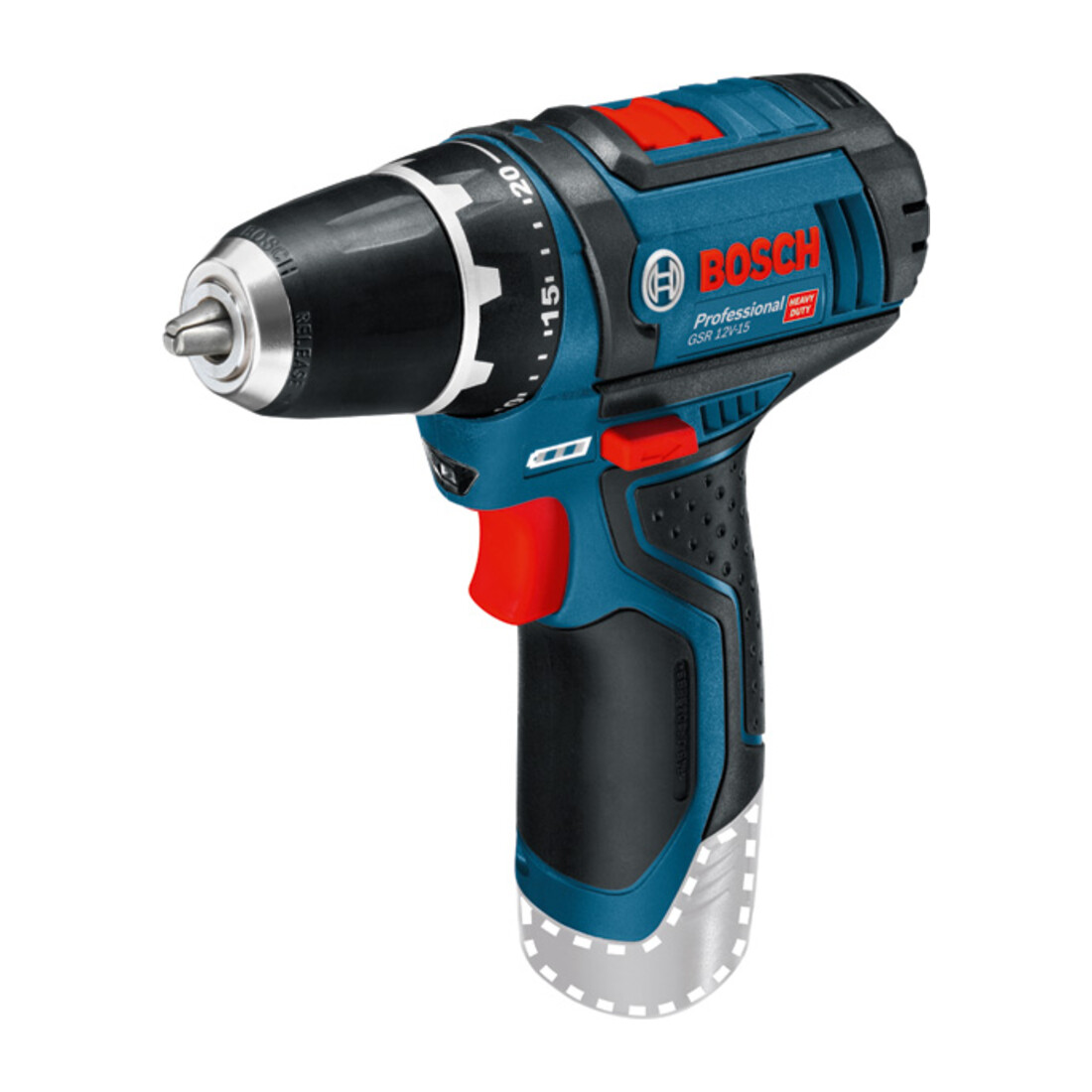 Bosch Akku-Bohrschrauber GSR 12V-15 Solo Version im Karton