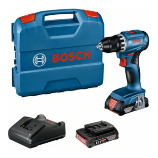 Bosch Akku-Bohrschrauber GSR 18V-45, 2 Akku 2,0Ah, GAL 18V-20 in L-Case