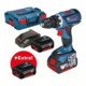 Bosch Akku-Bohrschrauber GSR 18V-60 C, mit 3 x 4,0 Ah Li-Ion Akku und L-BOXX-1