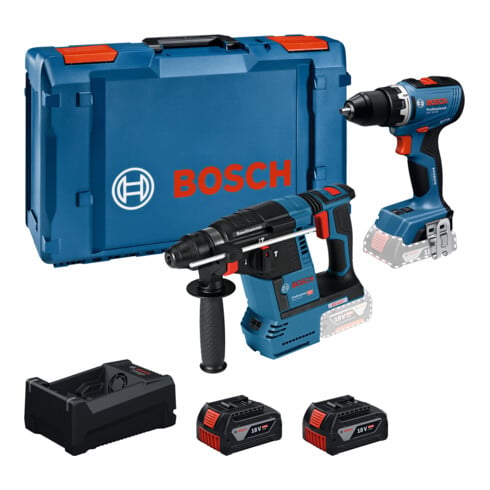 Bosch Akku-Bohrschrauber GSR 18V-65 + Bohrhammer GBH 18V-26 2x5,0Ah XL-BOXX GAL 12V/18V-80