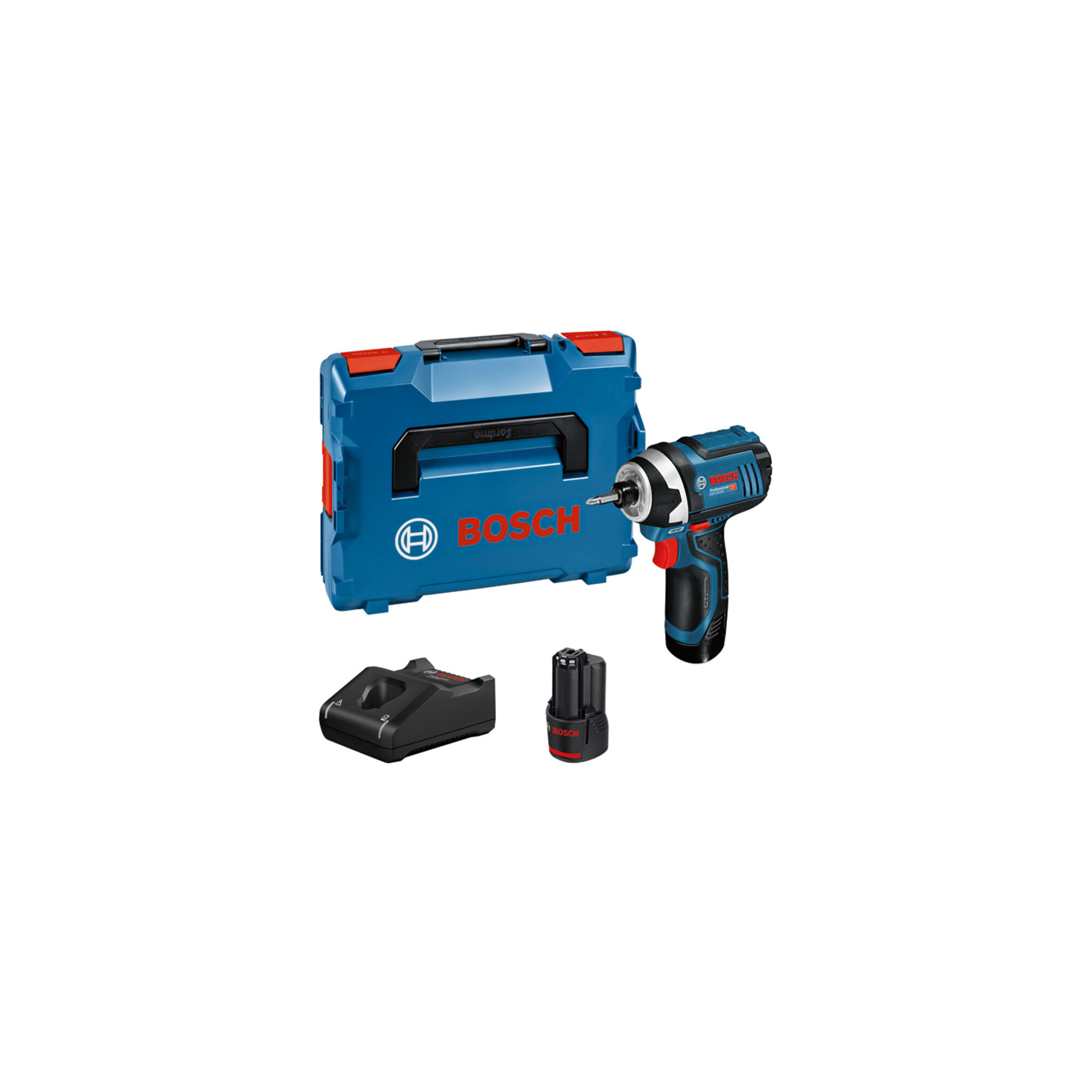 Bosch Akku-Drehschlagschrauber GDR 12V-105 mit 2 x 2,0 Ah Li-Ion Akku L-BOXX