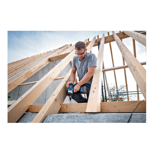 Bosch Akku-Drehschlagschrauber GDS 18V-1050 H mit 2x Akku, Schnellladegerät, L-BOXX