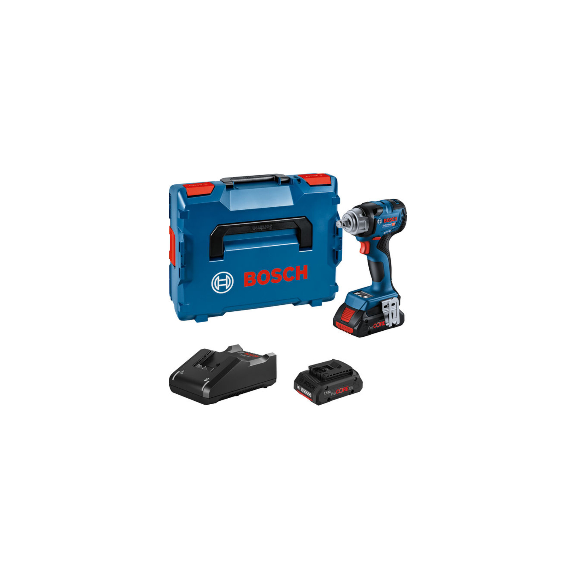 BOSCH Akku-Drehschlagschrauber GDS 18V-330 HC, L-BOXX 136, 2 x Akku ProCORE18V 4.0Ah