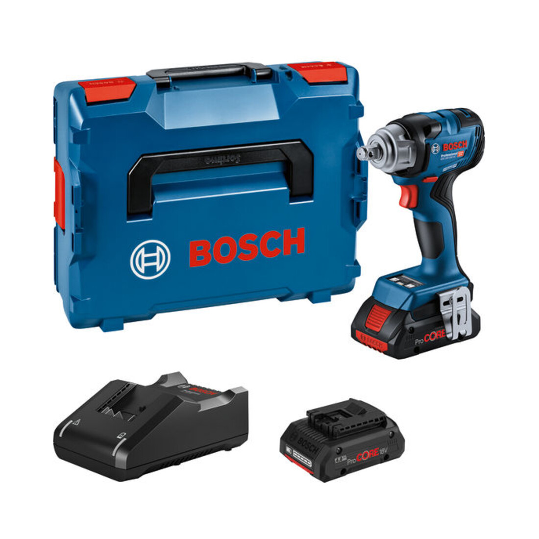 Bosch Akku-Drehschlagschrauber GDS 18V-330 HC, L-BOXX 136, 2 x Akku ProCORE18V 4.0Ah
