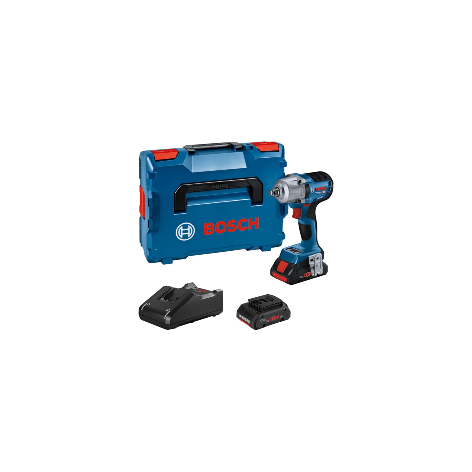 BOSCH Akku-Drehschlagschrauber GDS 18V-450 HC, 2 Akku, Ladg., L-BOXX, BT Low-En. Mod.