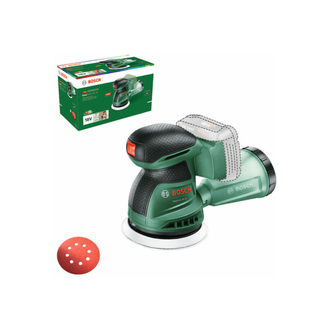 Bosch Akku-Exzenterschleifer EasyOrbit 18V-10