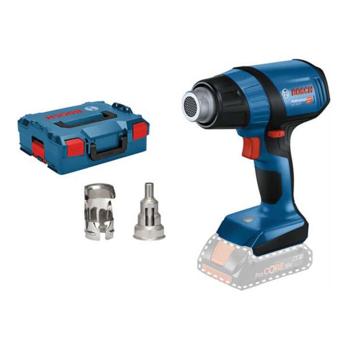 Set Bosch Akku Heiße Luftgebläse, Typ: GHG18V50 + Starter-Set: 1x GBA 18V 2,0Ah + 1x GBA 18V 4,0Ah + GAL 18V-40