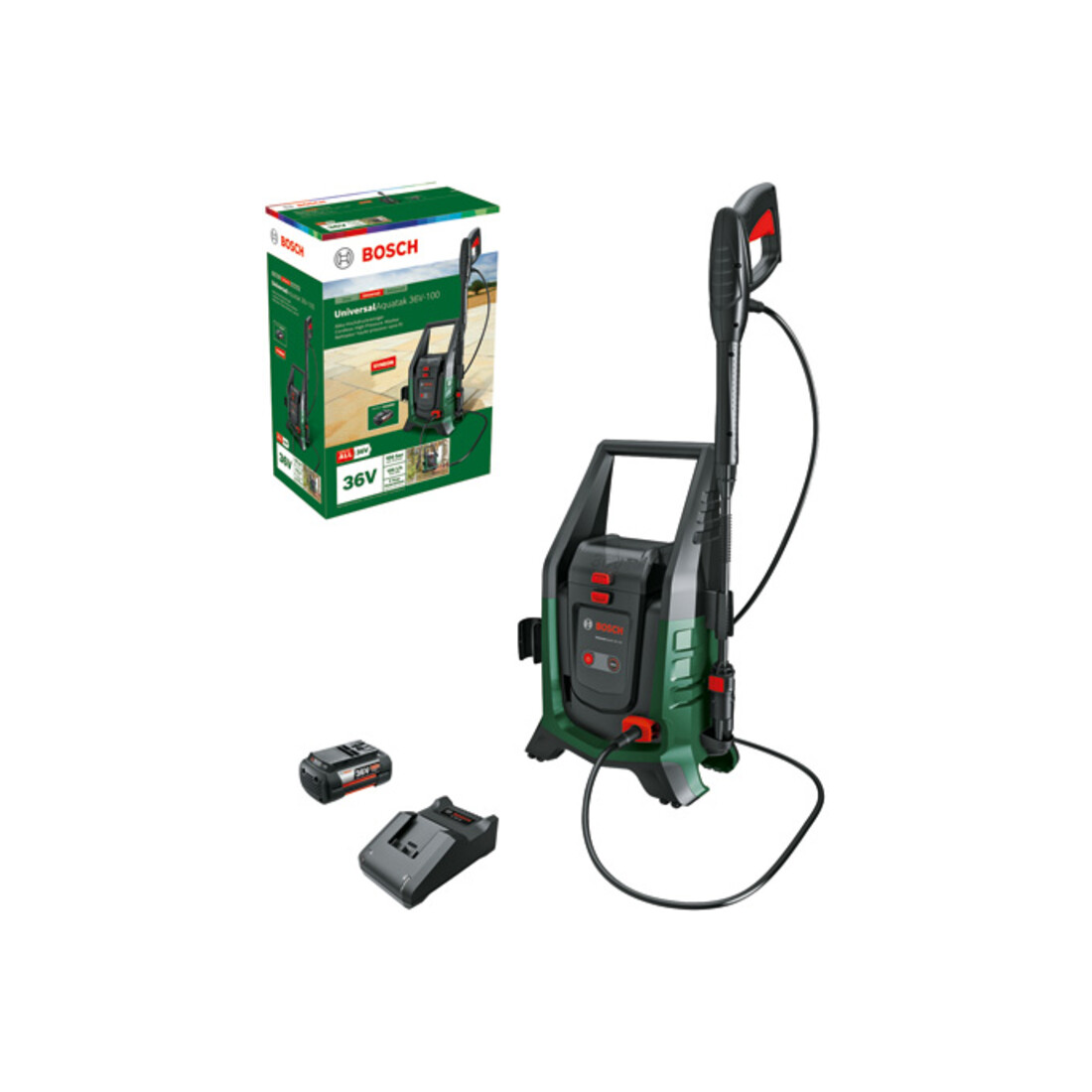Bosch Akku-Hochdruckreiniger UniversalAquatak 36V-100, 1 x Akku 36V 4,0Ah