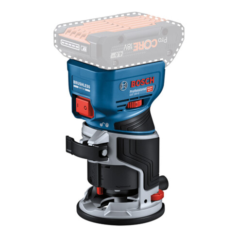 Bosch Akku-Kantenfräse GKF 18V-8, Taucheinheit TE 600 in L-BOXX 238