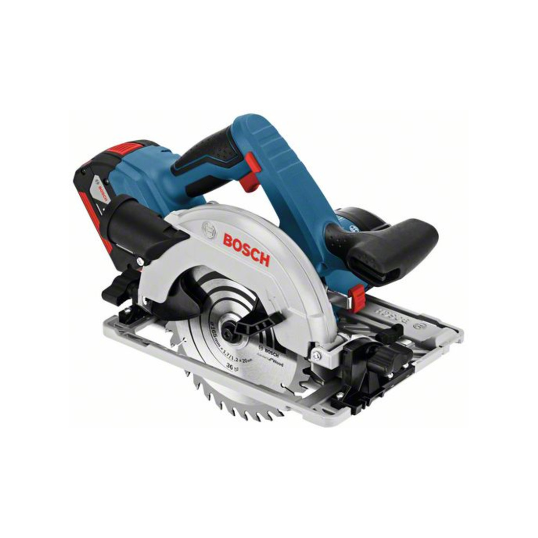 Bosch Akku-Kreissäge GKS 18V-57 G mit 2 x 5,0 Ah Li-Ion Akku Führungsschiene L-BOXX